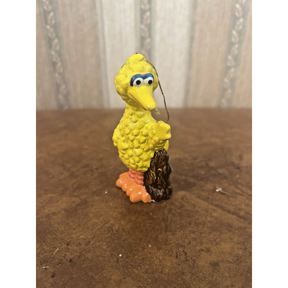 Vintage 1971 1977 MUPPETS Inc Big Bird Sesame Street Ceramic Christmas Ornament